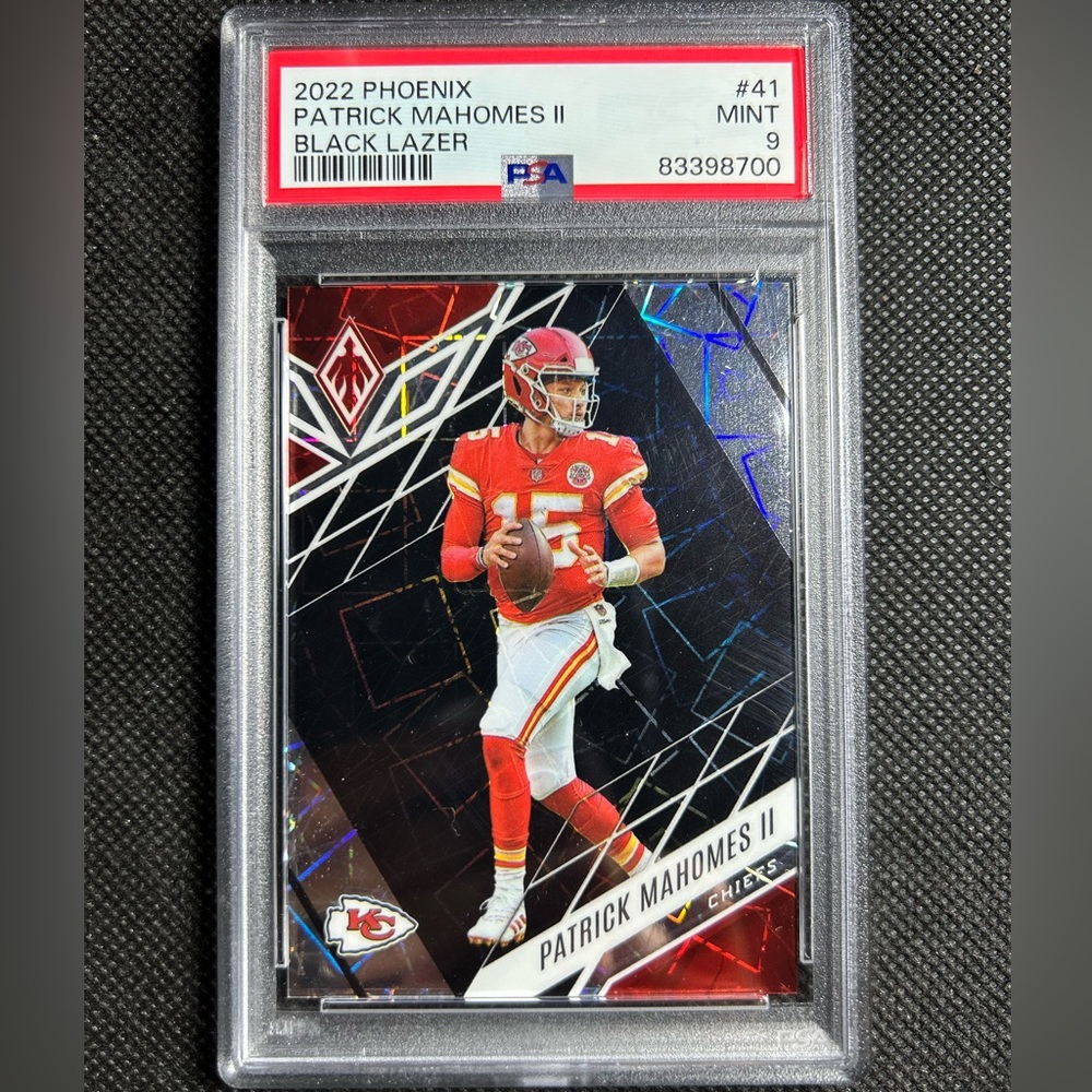 2022 Panini Phoenix Black /10 Ssp Patrick Mahomes Psa 9 Mint Kansas City Chiefs